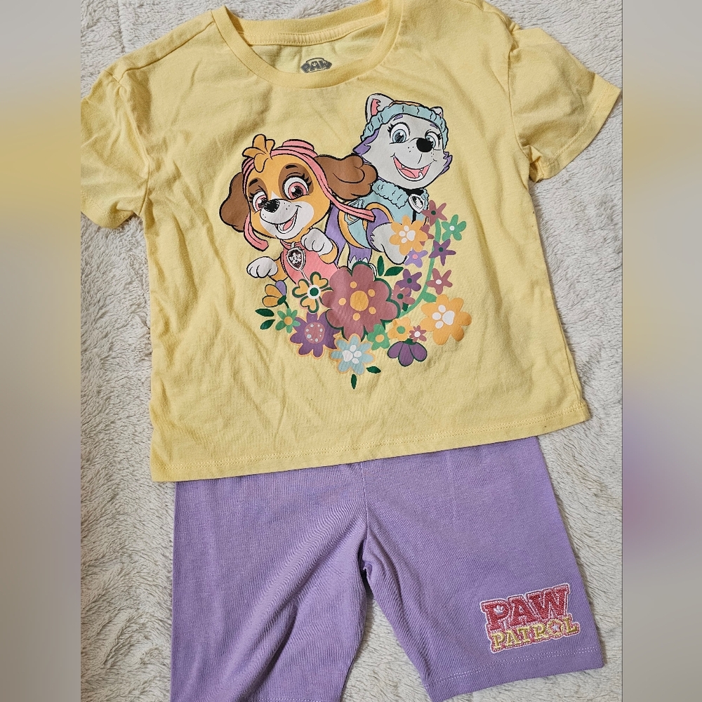 Nickelodeon Yellow and Purple Paw Patrol Tee Set
